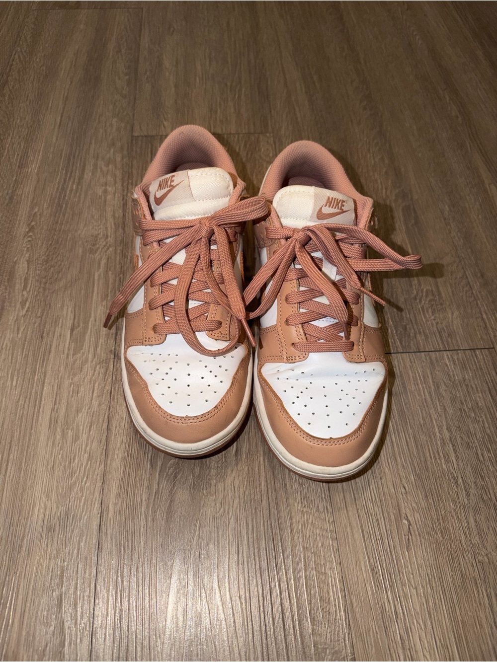Nike Women’s Low-Top Sneakers in Blush Pink and White